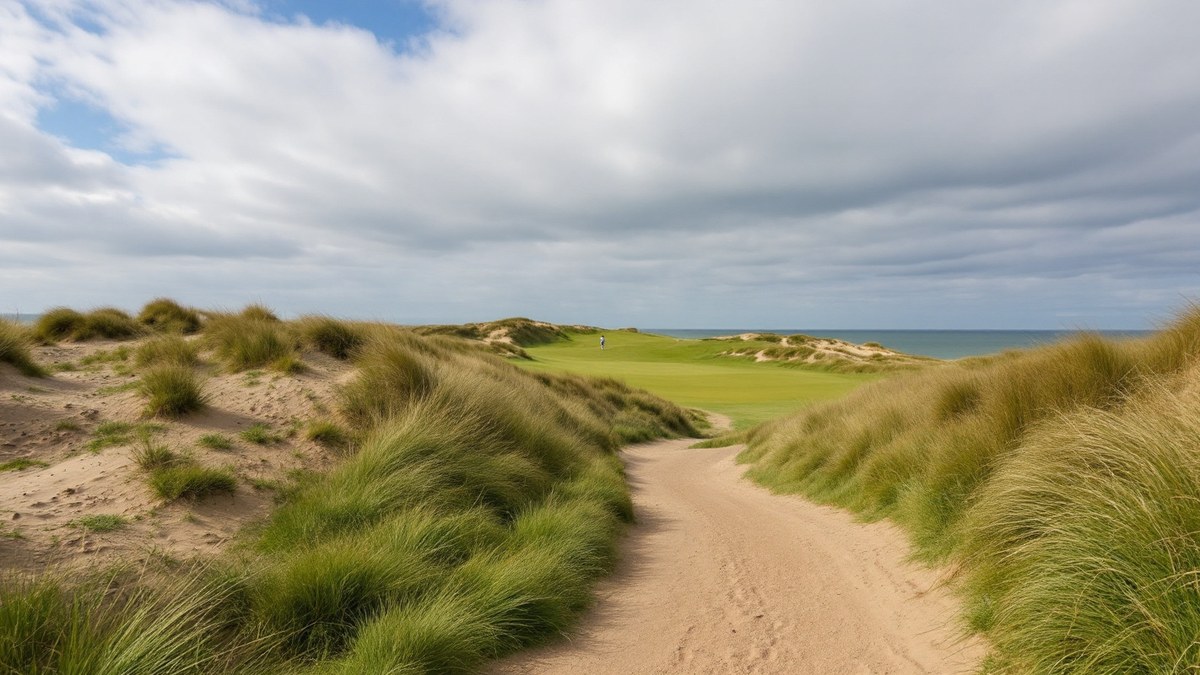 Dune-framed links green beside the sea at Windward Golf Links